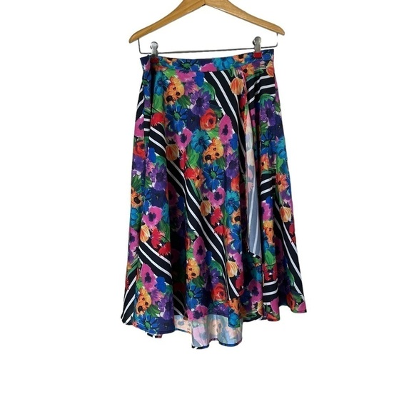 YUMI KIM Floral Multicolor Midi Skirt SK-360 - Picture 3 of 13